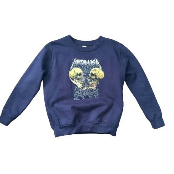 METALLICA Original SOLD OUT Boys Cotton Blend Sweatshirt - Size Small - Picture 1 of 6
